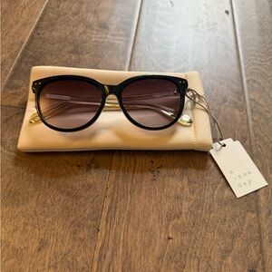 A New Day Black and Gold Sunglasses